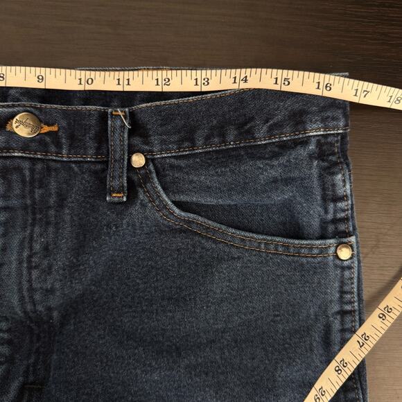 Wrangler Jeans Mens 34 X 32 Straight Leg Regular Fit Denim Cotton Cowboy Vintage - Picture 7 of 10
